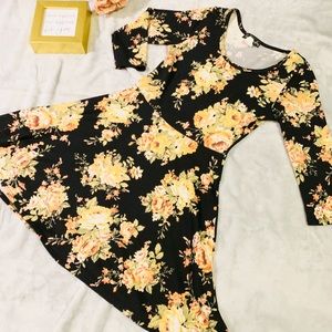 French Atmosphere Dress - Floral Fall Dress